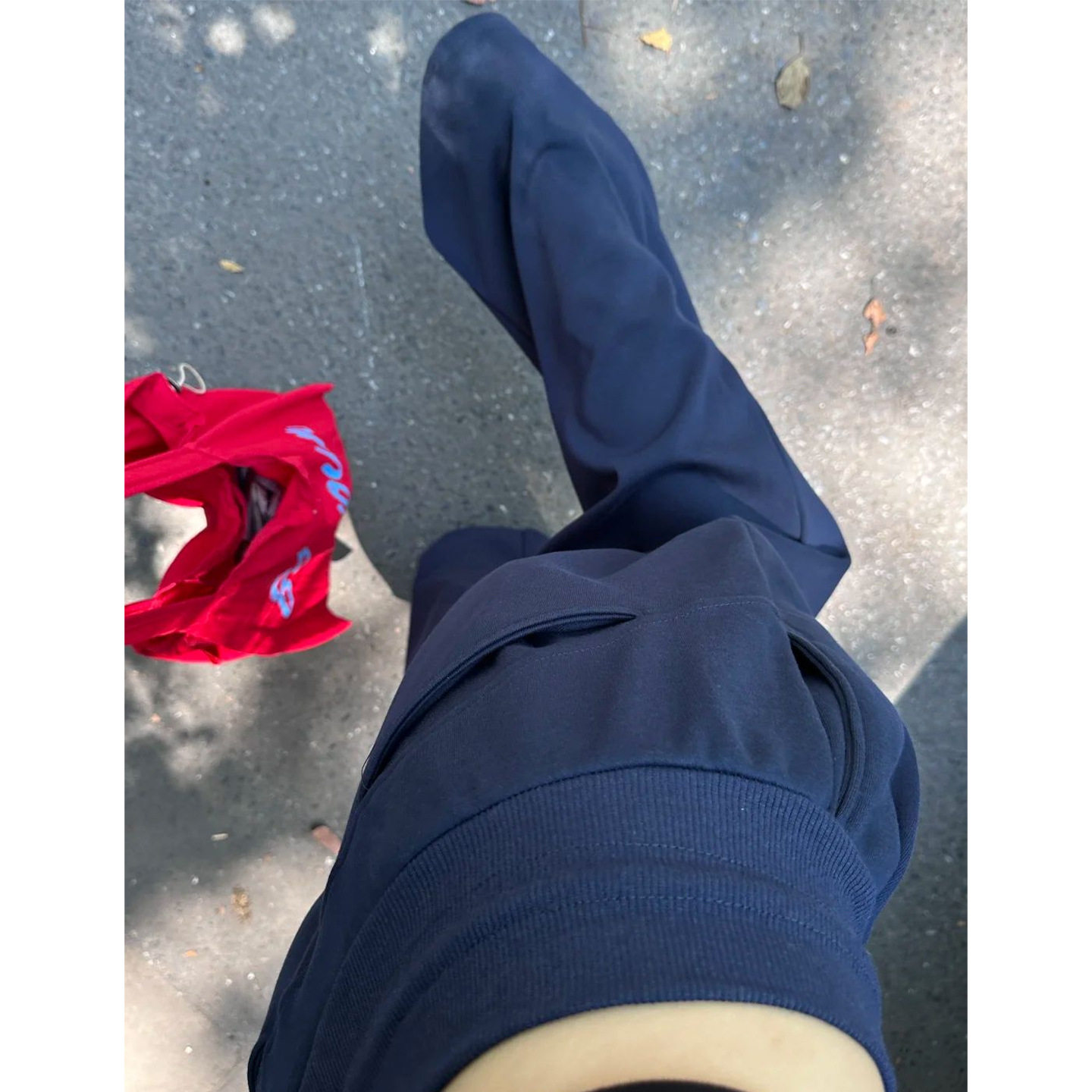 藏青运动裤子女春秋2025新款高腰垂感宽松显瘦直筒阔腿裤美式卫裤,女装/女士精品,休闲裤,淘宝优惠券,粉丝福利购,淘宝优惠卷