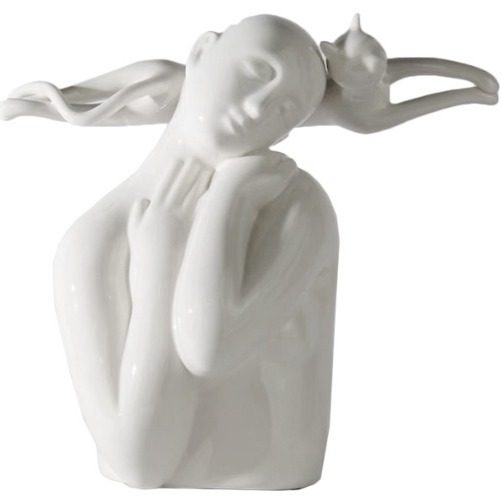 现代人物白色猫女抽象摆件样板间书房客厅创意组合茶几桌面陈列,橡塑材料及制品,其他塑料制品,淘宝优惠券,粉丝福利购,淘宝优惠卷