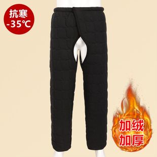 秋冬德绒卧床男女老人病人瘫痪大小便失禁加厚护理开裆裤 康复棉裤