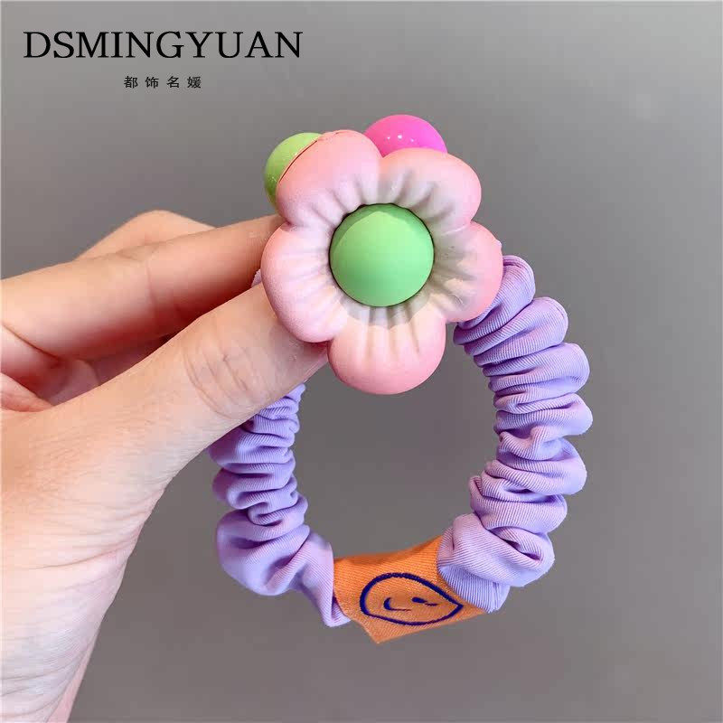 高颜值花朵小肠圈森系仙美少女心发绳甜美百搭头绳糖果色皮筋发圈