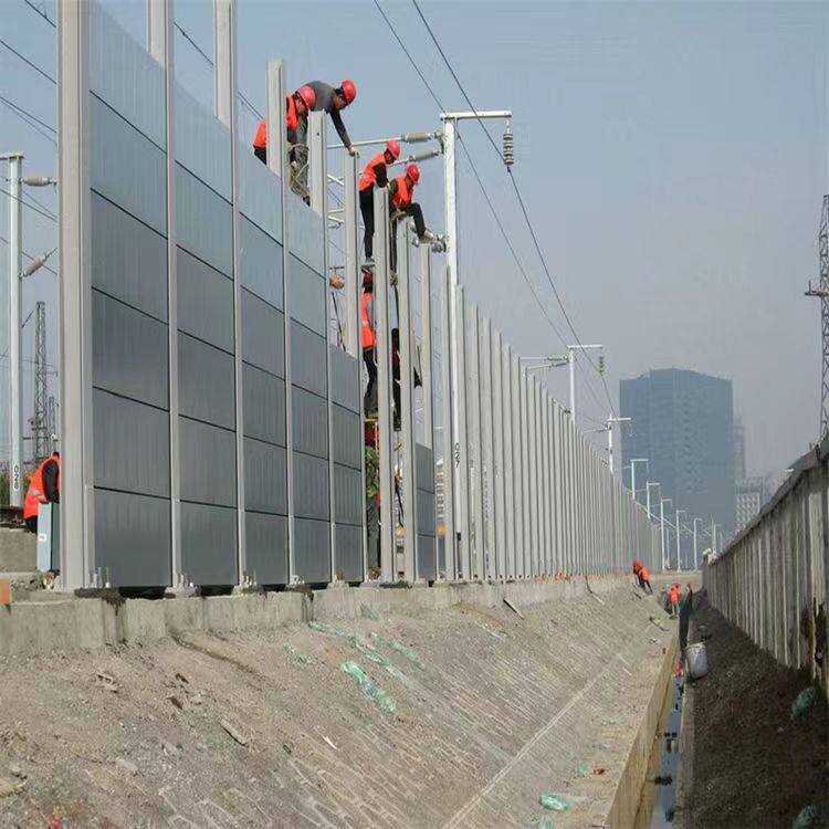 青岛小区冷却塔降噪板铁路桥梁隔音围挡板高速公路声屏障空调机组