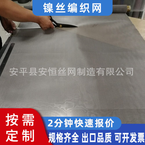 250目镍网丝径0.04mm孔径0.06mm 镍网Ni6 镍丝方眼过滤网
