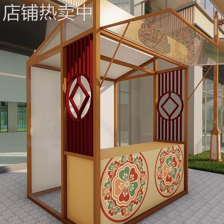 宋风网红夜市展示架市集广场摊位货架美食小吃商品棚架促销架
