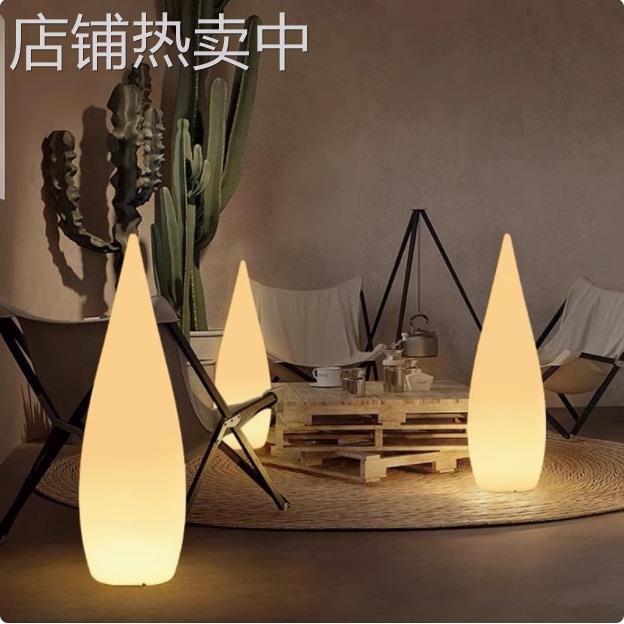 户外发光水滴灯落地灯太阳能庭院灯草坪露营氛围灯营地灯防水网红