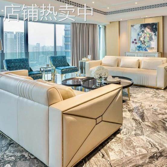 后现代美式轻奢沙发组合别墅大户型客厅酒店接待沙发高端定制