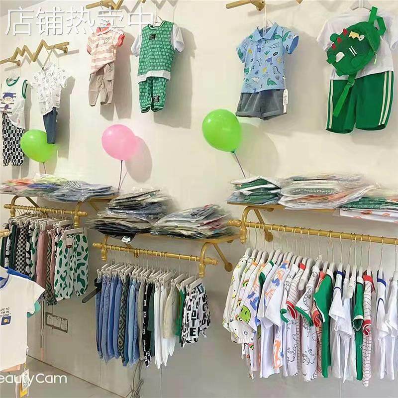 服装店展示架上墙女童装店铺装修货架墙上壁挂式组合挂衣架正侧挂