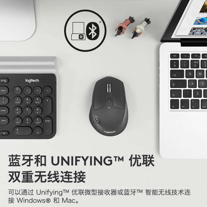 LOGITECH M720 무선 BLUETOOTH 마우스 노트북 데스크탑 컴퓨터 사무실 홈 게임 듀얼 모드 휴대용 무음