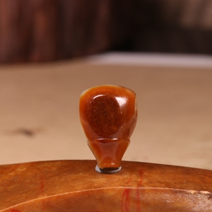 11mm正宗红沁新疆和田玉籽料黄沁三通手串手链散玉珠子桶珠鼓珠