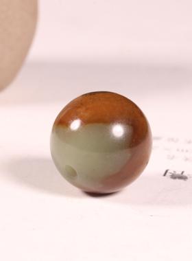 黄沁散珠圆珠新疆和田玉籽料手串
