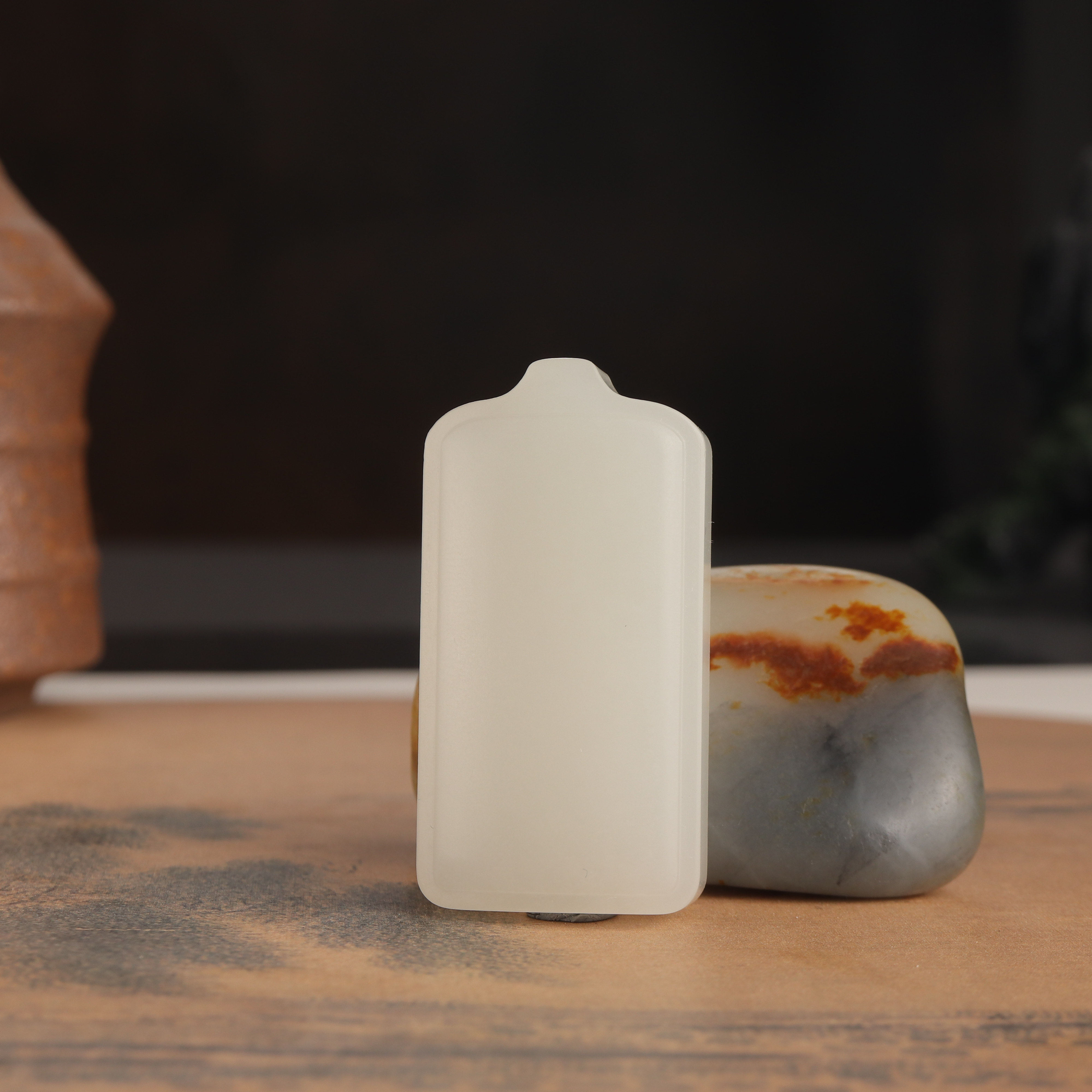 28g新疆和田玉籽料白玉平安牌籽玉无事牌玉牌子挂件吊坠