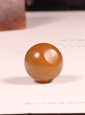 新疆和田玉籽料黄沁单珠手链