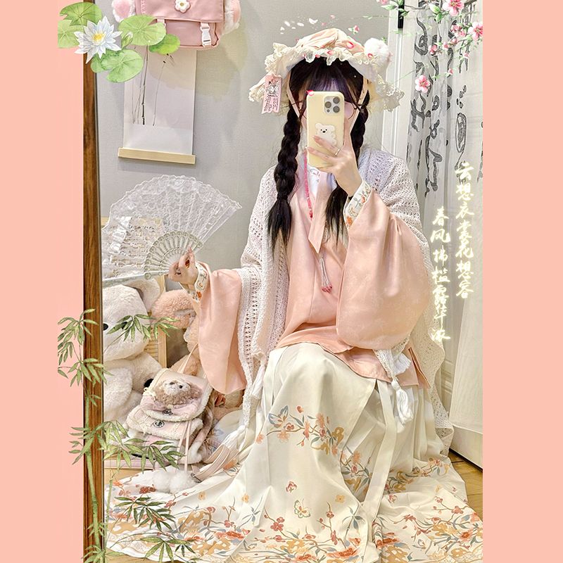 醉雨朵原创汉服汉洋折衷明制女交领琵琶袖马面秋冬款洛丽塔套装图片