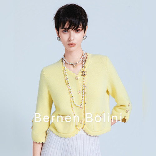 BernenBolini100%山羊绒开衫