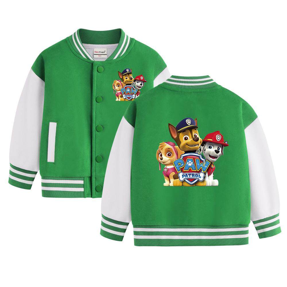 2025春秋款加绒汪汪队衣服男女童秋装纯棉外套儿童棒球服洋气上衣
