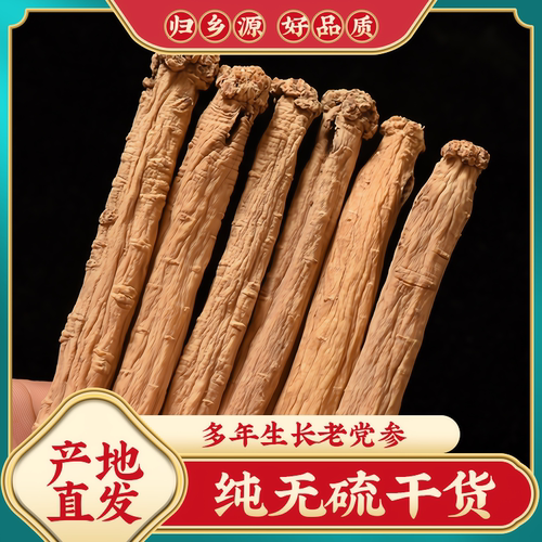 党参大条500克无硫干货甘肃岷县正品煲汤泡水不是野生特级中药材
