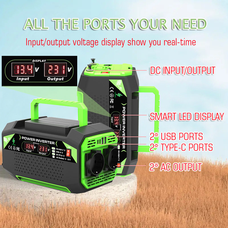 逆变器300W500W12V转220V/110V欧美规巴西规双插