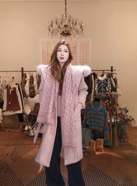 冬季新款高级感纯色连帽毛呢百搭外套女MKKQ82142-5 澳门小源同款