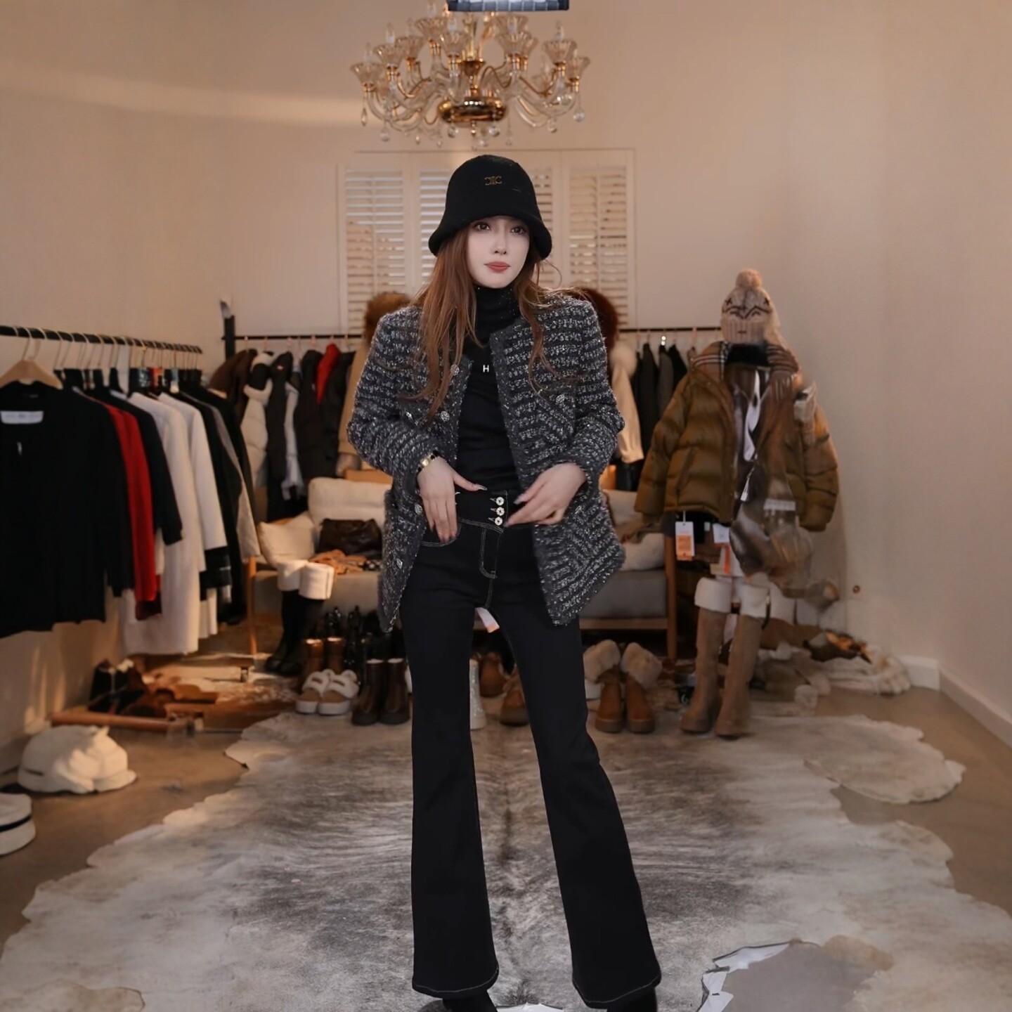 冬季新款高级感时尚女白鹅绒保暖外套MKKQ67732【澳门小源同款】