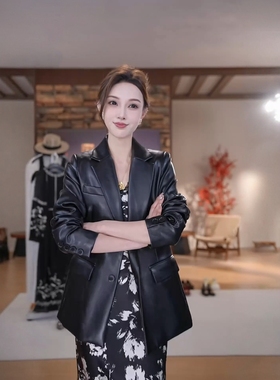 春秋季新款轻奢高级感纯色百搭西装款外套MKKQ85976【澳门小源】