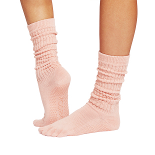 Toesox美国专业瑜伽普拉提五袜子防滑小腿袜子新款 Slouch