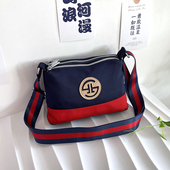 质感斜挎小包包2024新款 女士牛津布多层单肩包休闲轻便妈妈帆布包