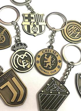 bronze key chain real madrid barcelona football souvenir