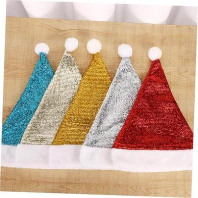 High end composite fur dog Christmas hat decoration