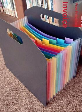 A4 Organ Bag Folder File Storage Box风琴文件夹大容量试卷收纳