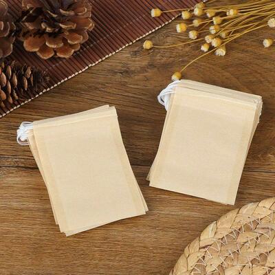 100Pcs Disposable Teabags Biodegradable Paper Tea Filter Bag