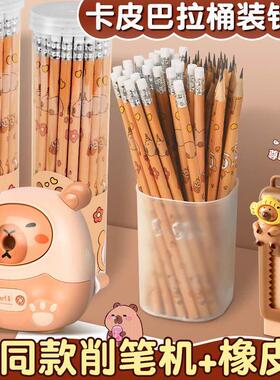 capybara文具writing pencils box kits stationary 卡皮巴拉铅笔