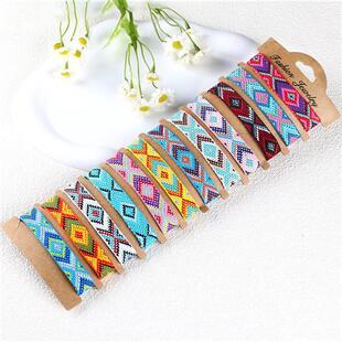 Bohemian hand-woven rope lucky bracelet beach anklet