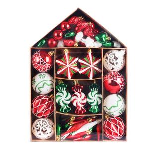 Christmas decoratio House painting gift package tree pendant