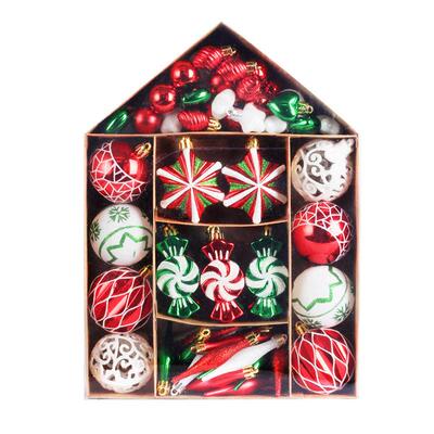 Christmas decoratio House painting gift package tree pendant