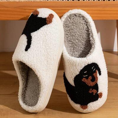 Cartoon Cute and Interesting Dachshund Dog Women Slippers In