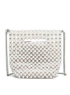 Handmade Women Pearl Bags Designer Beaded Shoulder Bags Char