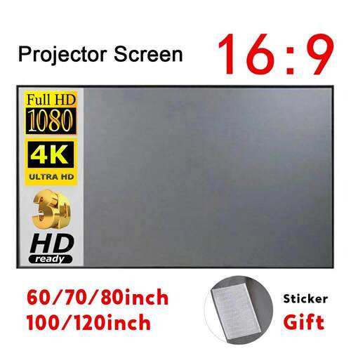 Portable Projector Screen Simple Curtain Anti-Light 60/70/80