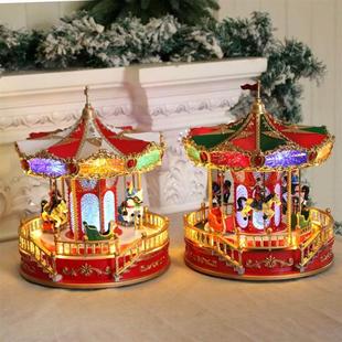 Rotating carousel Christmas gifts, presents and decorations