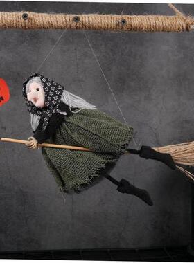 Halloween party props riding broomstick pendant decoration