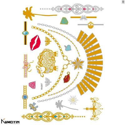 gold tattoo sticker waterproof fake tattoo temporary tattoo