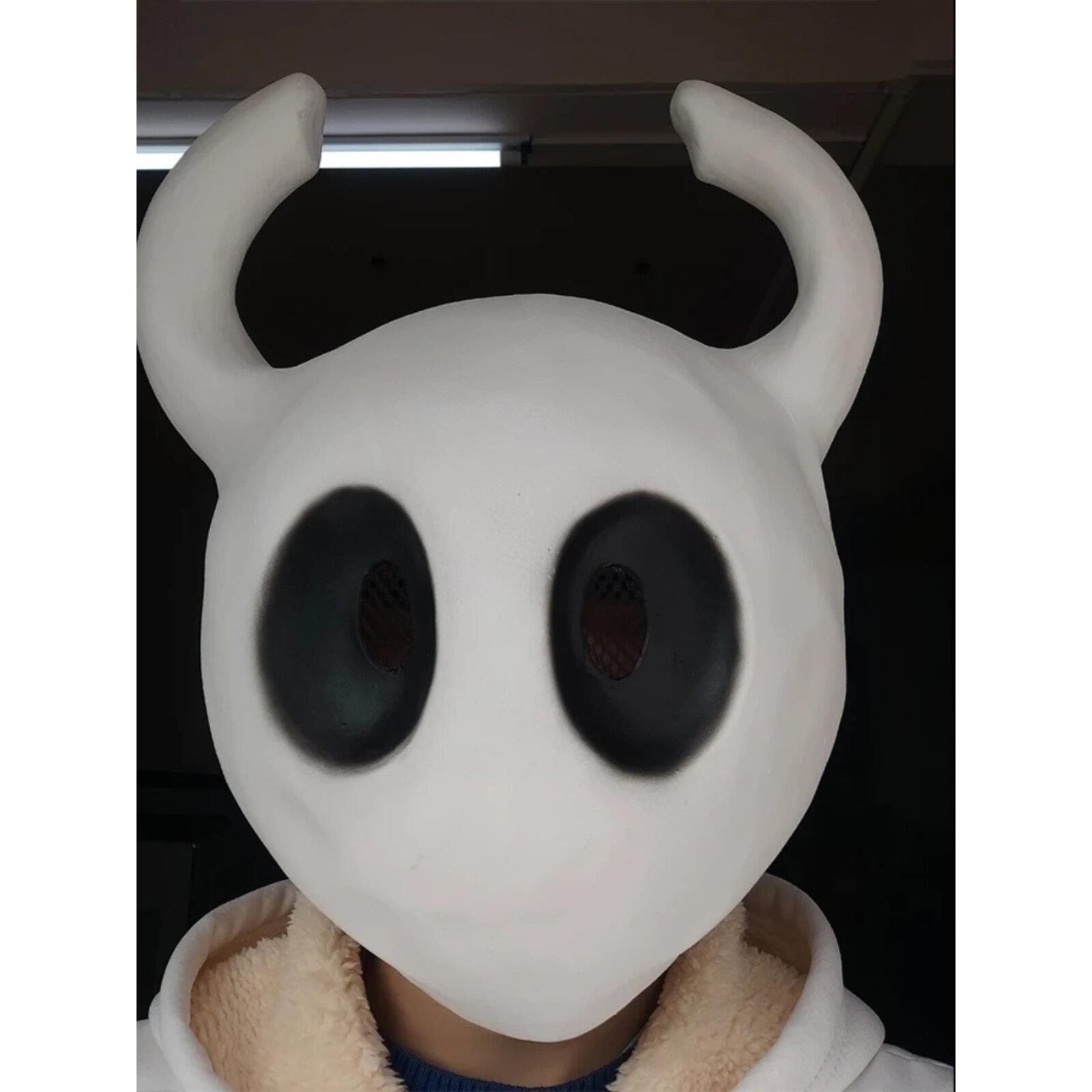 Hollow Knight Latex Mask 万圣节空洞骑士面具乳胶头套