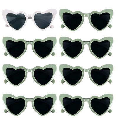 8/6pcs Hen Night Love Sunglasses Bachelorette Party Heart Gl