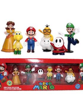 Super Mario Bros PVC Action Figure Toys Dolls Model Set Luig