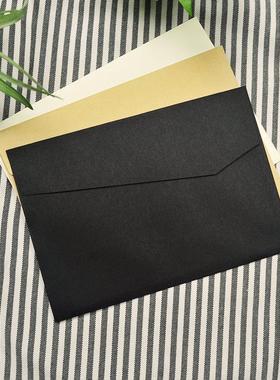 Black Vintage Kraft Envelope Postcard Storage Mail Organizer