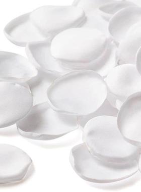 100pcs/bag White Silk Satin Rose Petals Handmade Artifical F