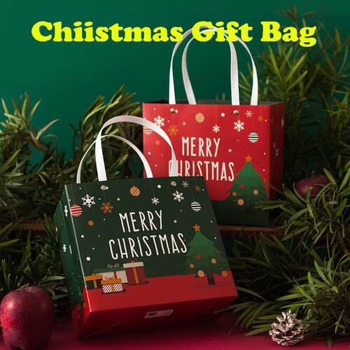 Christmas Gift Bags Holiday Kraft Paper Xmas