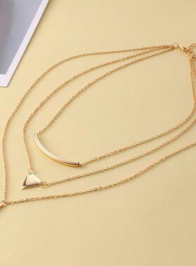 European and American women three-layer necklace时尚女项链