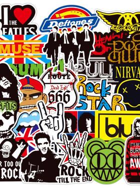 100pcs Rock Music Band Graffiti Sticker Waproof Removable