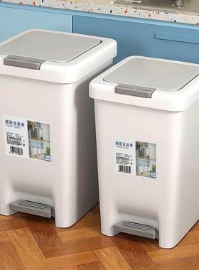 Rubbish Can Kitchen Toilet Trash with Press Lid Garbage Bin