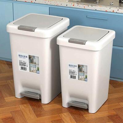 Rubbish Can Kitchen Toilet Trash with Press Lid Garbage Bin