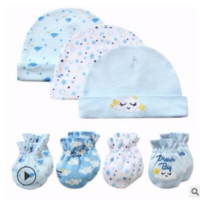 Baby Hat and Mittens Girl Boy Cap Socks Comfy Infant Hat &